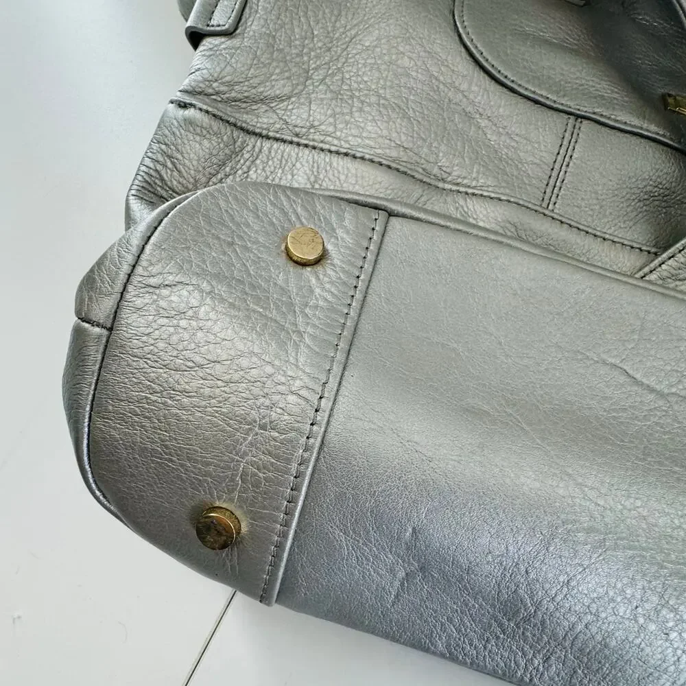 HTF Retired Leather Lily Jade Galena Shaylee Gold Purse/Backpack Diaper Bag